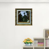 我 世界贴纸门贴创意3d感墙贴画自粘带背胶创意卧室宿舍寝室卡通