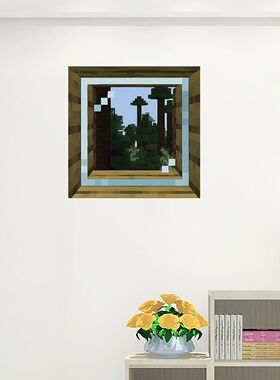 我的世界贴纸门贴创意3d感墙贴画自粘带背胶创意卧室宿舍寝室卡通