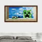 饰画 动漫卡通桌面背景装 我 世界墙贴学生宿舍创意贴纸自粘二次元