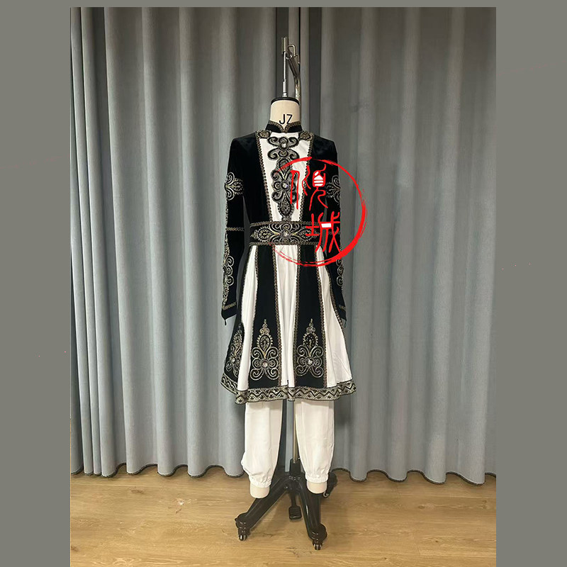新疆男士成人维吾尔族服装艺考定制舞台表演民族风演出服新款