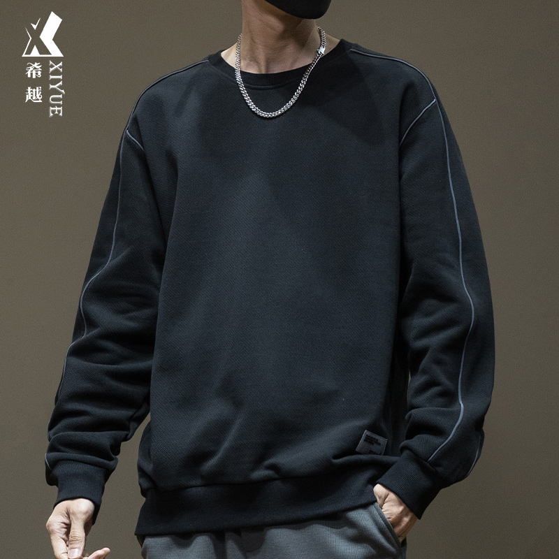 加绒加厚潮牌胖子卫衣打底衫加大