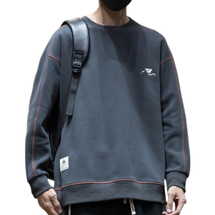 加肥加大码卫衣男秋冬加厚男士保暖打底上衣宽松大码胖子男装潮流