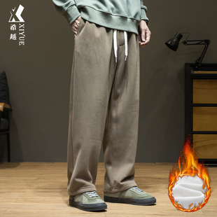 休闲直筒裤 重磅450g加大春秋卫裤 男士 宽松大码 子潮 男保暖秋冬新款