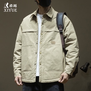 式 衬衫 上衣棉袄外套 棉服男2026秋冬宽松大码 春秋轻薄保暖工装