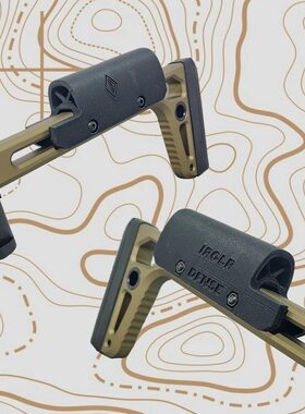 IRREGULAR DEFENSE FEER MCX MF 后托增高托腮版炭纤维3D打印配件