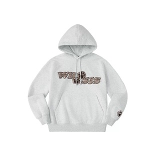WHOOSIS（不知其名）毛绒猫爪贴布帽衫连帽卫衣百搭可爱青春潮男