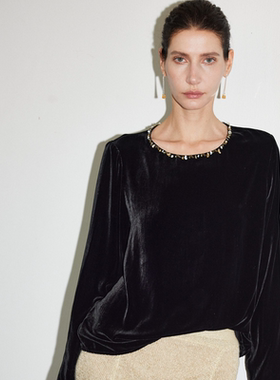 真丝丝绒上衣ML-S-043