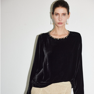 真丝丝绒上衣ML 043