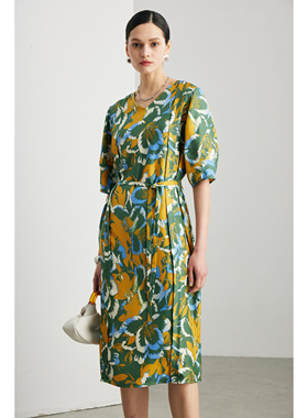 真丝印花连衣裙ML-600