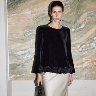真丝丝绒上衣ML 065