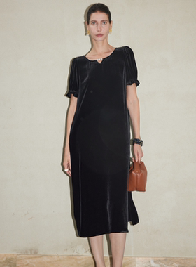 真丝丝绒连衣裙ML-S-077