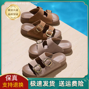 H51W25215 热风勃肯半拖女款 2025年夏季 新款 一字拖外穿休闲凉拖鞋