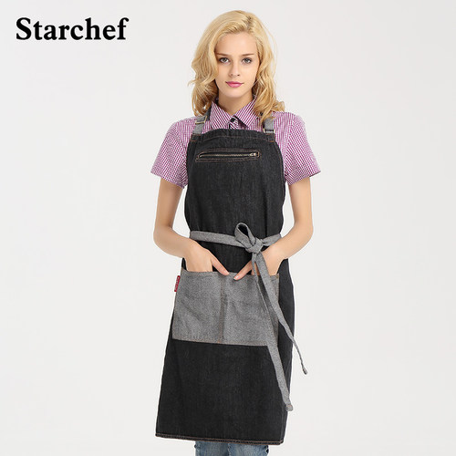 韩版挂脖做饭厨师工作服围腰定制