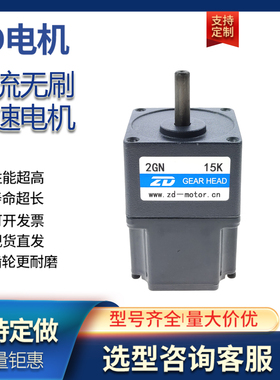 ZD中大直流24V 25W直流无刷减速电机Z2BLD25-24GN-30S 2GN3K-200K
