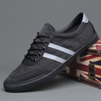 男新款百搭休闲板鞋透气帆布鞋
