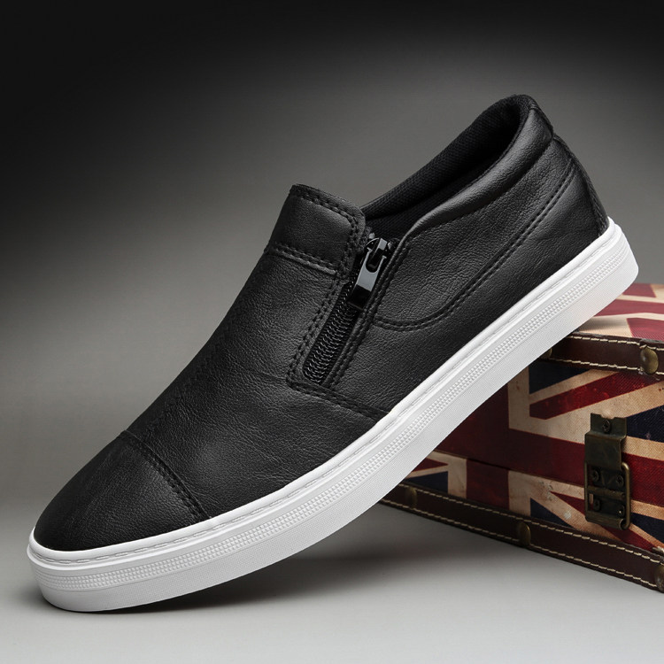 潮鞋冬季新款男鞋韩版潮流休闲鞋皮鞋懒人一脚蹬软底透气百搭板鞋