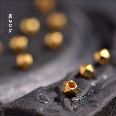 足金配件转运珠路路通古法黄金