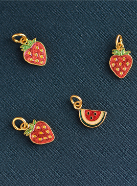 足金珐琅烧蓝水果宫廷古法黄金