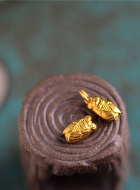 手工錾刻古法黄金金蝉一鸣惊人