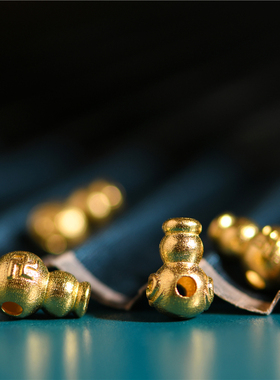 手工錾刻古法黄金三通雕刻佛头