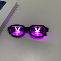 Cool seven-color heart-shaped Conan anime led red-eye special effect dance party, creative and funny glasses for trendy girls thumbnail 6