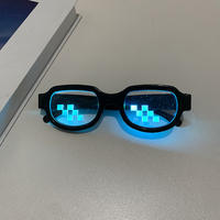 Cool seven-color heart-shaped Conan anime led red-eye special effect dance party, creative and funny glasses for trendy girls thumbnail 3