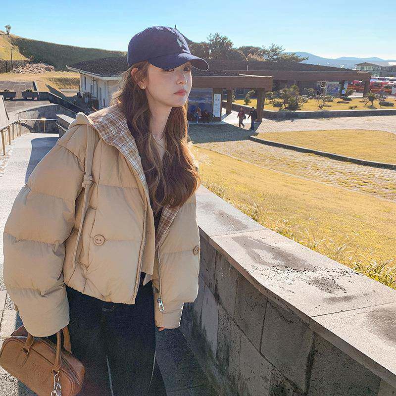 格拼子接假两件C170-805羽绒服冬季新款小个子流行短款时洋尚爆款