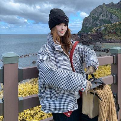 撞色接复款古格冬子羽绒服女新洋气独特别致巨C2-885拼好看绒外套