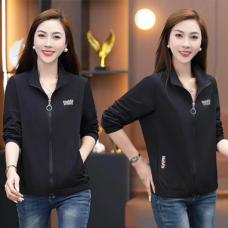 品牌外套码87675727女春秋衣新款时尚气质卫妈妈长袖开衫大休闲夹