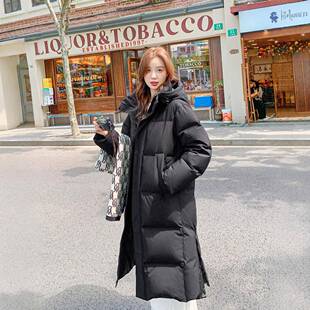 长款C1羽绒棉服长膝年女新款加厚宽超松情侣棉衣棉袄冬过季外套