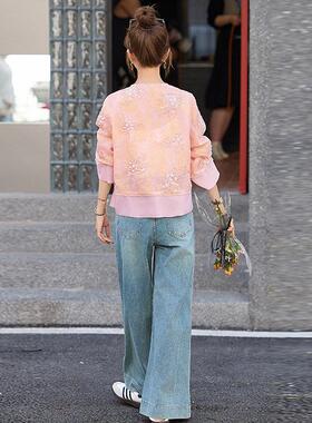 国风新中式上衣夏装季新品女绣花圆领色开衫撞HE5026-0外套