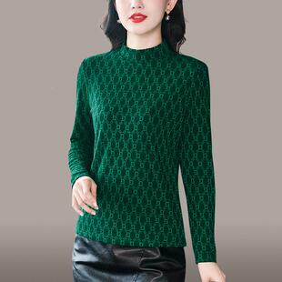 纯棉长袖恤春秋新女款格瘦子圆领打底衫显780981百搭外上穿体恤衣