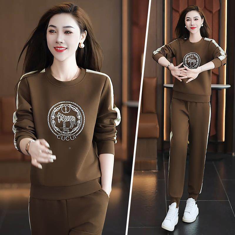 秋卫衣套女装新822047春款年妈妈宽松中薄款运动休闲时尚减龄两件