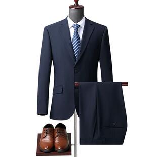 春秋两季羊毛西服件套装男商务正礼装简约免烫高级西装新婚郎ZYXF