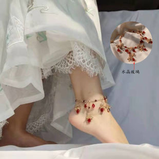 异域舞娘古风脚链貂蝉衍生保色脚踝配饰汉元 素敦煌飞天手饰手链