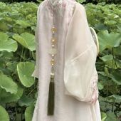 长背云流苏古风汉服旗袍软璎珞后压流苏超仙长流苏发饰衣服装 饰品