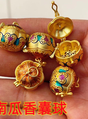 可以打开香囊嘎乌盒镂空吊坠