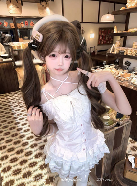 BBING甜饼 双生樱酪 doll感泡泡袖衬衫上衣蝴蝶结吊带缎面蛋糕裙