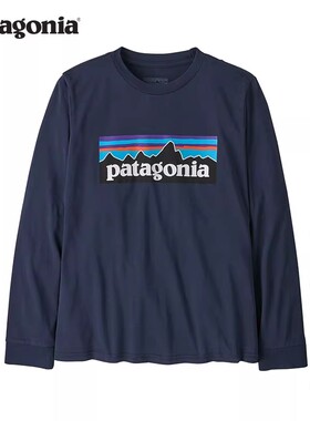 大童棉质长袖T恤 P-6 Logo 62275 patagonia巴塔哥尼亚