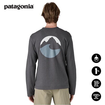 patagonia男士圆领长袖T恤