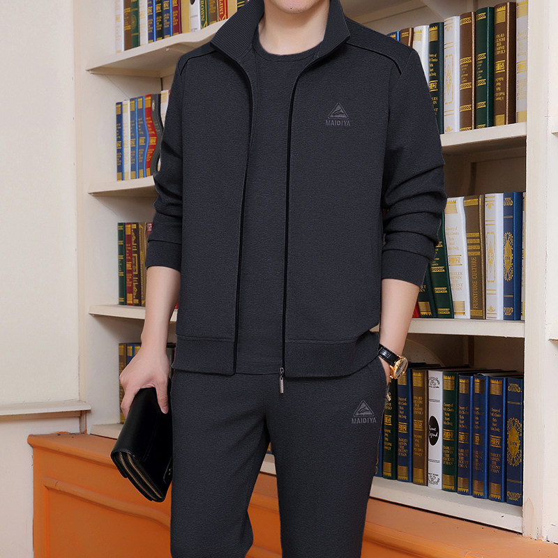 新款休闲运动服套装男春秋二件套
