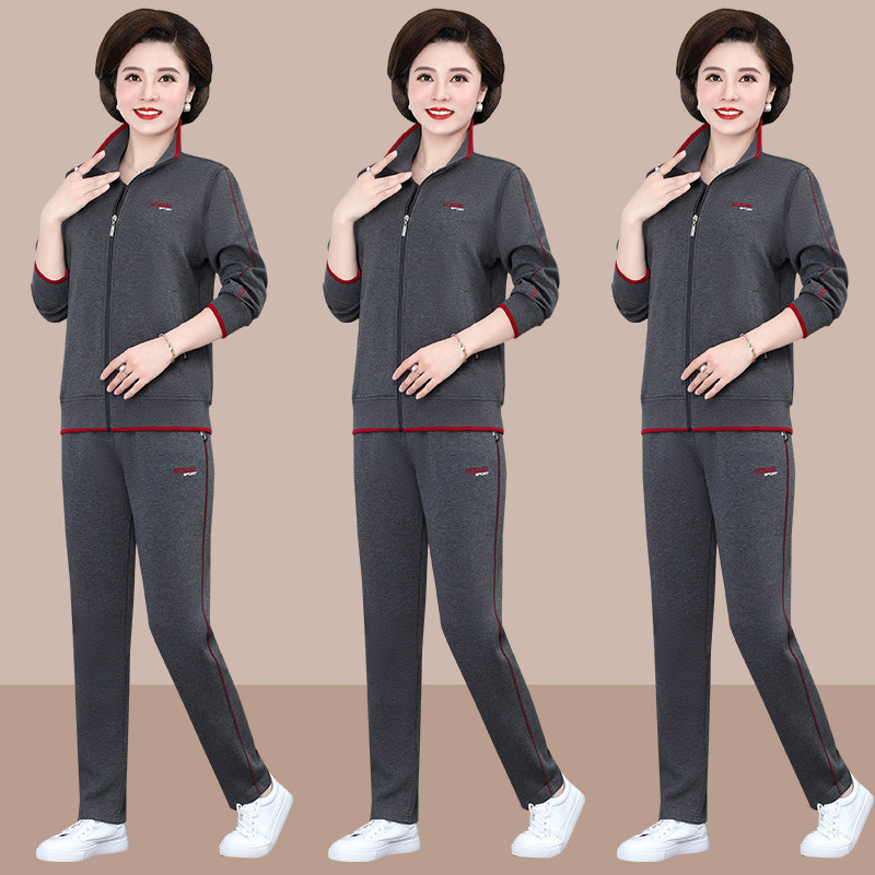 女春秋装大码中年妇女老人衣服