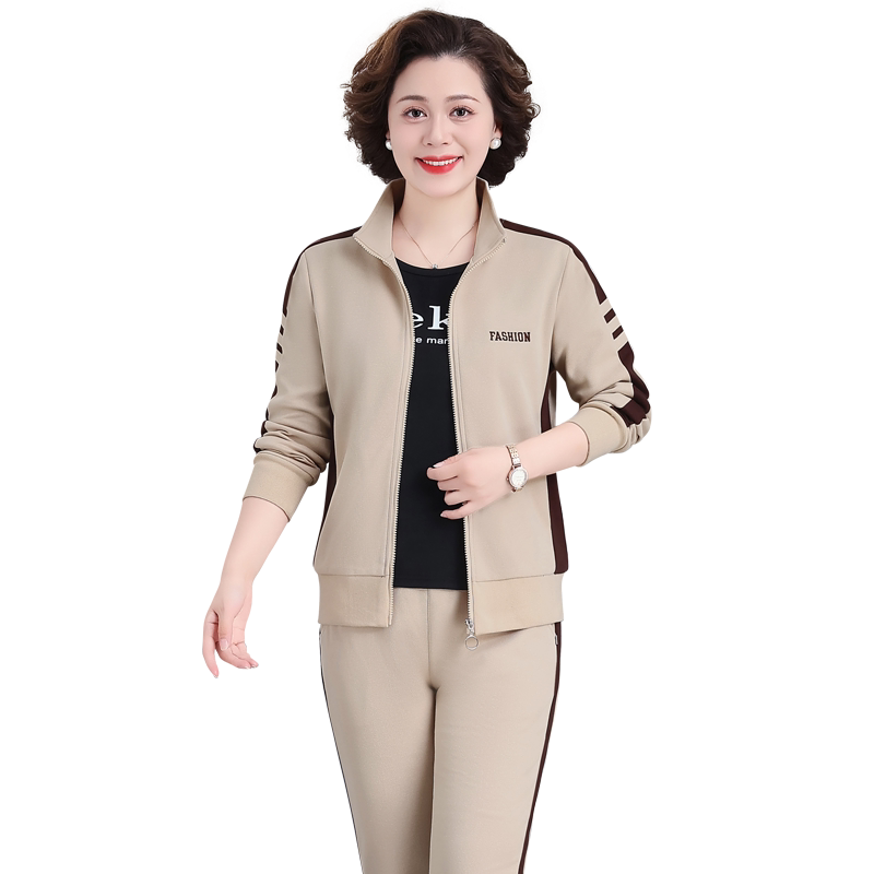 新款休闲运动服套装女春秋三件套