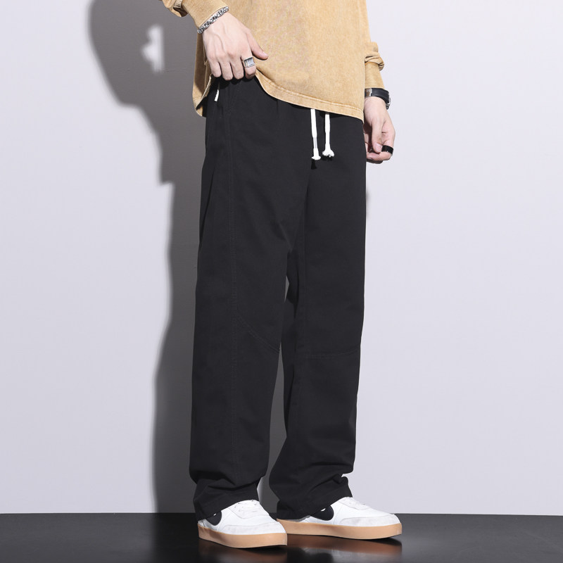 2025新款运动裤子男款休闲长裤宽松直筒时尚重磅阔腿卫裤春夏秋季