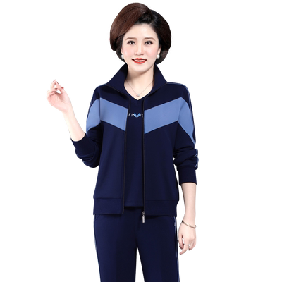 新款休闲运动服套装女春秋三件套