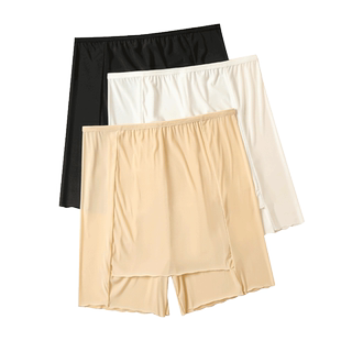 冰丝隔层安全裤女防走光夏季薄款无痕遮挡三角区打底保险短裤大码