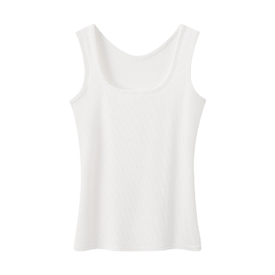 宽肩小吊带夏季2024新款法式方领背心女内搭黑白工字外穿打底上衣