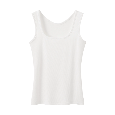 宽肩小吊带夏季2024新款法式方领背心女内搭黑白工字外穿打底上衣