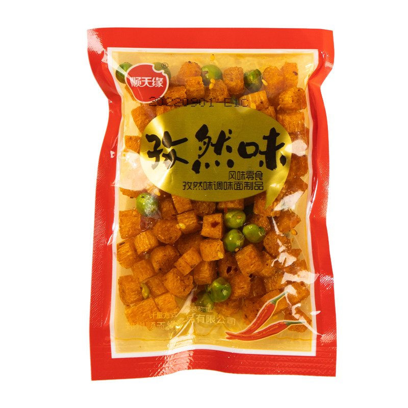 顺天缘老牌子孜然味牛肉味调味面制品辣条麻辣香辣休闲零食