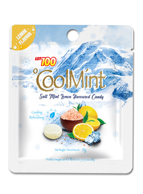 【尝鲜价】LOT100咸味柠檬薄荷硬质糖果15gx3包马来西亚进口袋装